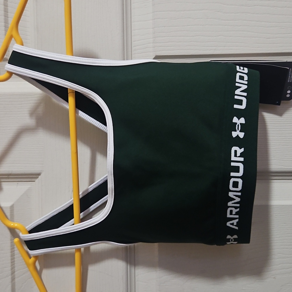 Under Armour Women’s Mid Crossback Sports Bra: GREEN: NEW WITH TAGS: SIZE XS